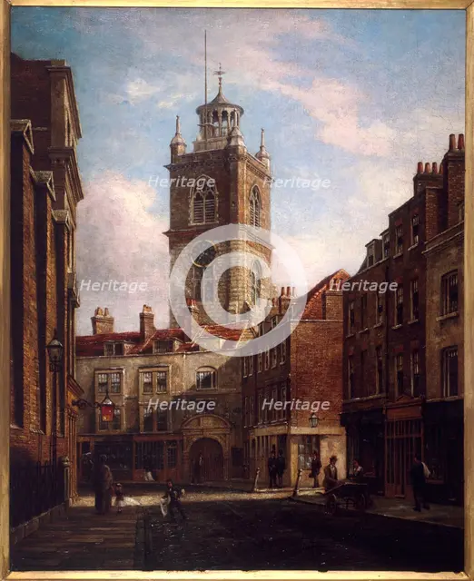 Fore Street and St Giles without Cripplegate. Artist: Walter Riddle