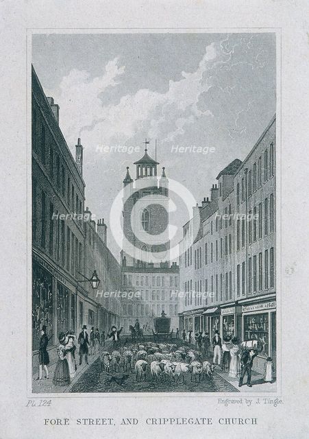 Fore Street, London, 1830. Artist: James Tingle