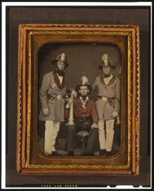 Foremen, Phoenix Fire Company and Mechanic Fire Company, Charleston, South Carolina, ca. 1855. Creator: Tyler & Co.