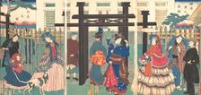 Foreign Business Establishment in Yokohama , 1861. Creator: Sadahide Utagawa