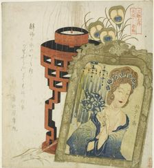 Foreign Goods in Osaka (Osaka hikita karamono), from the series "Three Cities (Santo..., c.1818/30. Creator: Totoya Hokkei