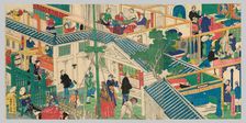 Foreign merchant house, 1865. Creator: Sadahide Utagawa