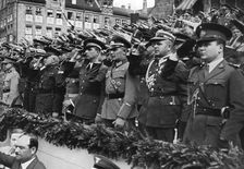 Foreign military attaches at the Nazi Party Congress, Nuremberg, Germany, 1936