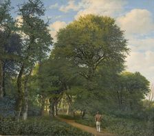Forest near Charlottenlund, evening, 1818-1831. Creator: Heinrich Christian August Buntzen
