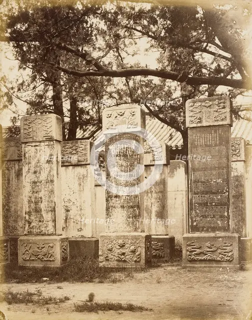 Forest of Steles, 1860. Creator: Felice Beato.