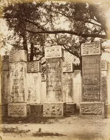 Forest of Steles, 1860. Creator: Felice Beato
