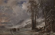 Forest at the foot of the Ural Mountains, 1872. Creator: Bossoli, Carlo (1815-1884)