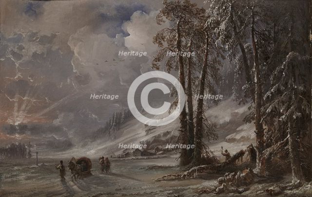 Forest at the foot of the Ural Mountains, 1872. Creator: Bossoli, Carlo (1815-1884).