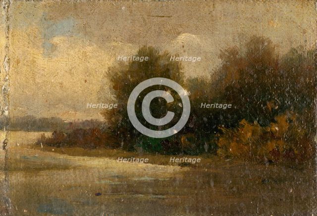 Forest by a river, 1890-1900. Creator: Felicián Moczik.