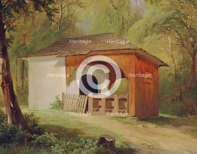 Forest chapel, undated. (Late 19th century) Creator: Friedrich Hasslwander.