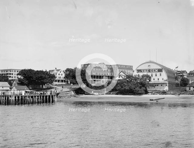 Forest City Landing and Gem Theatre, Peaks Island, Portland, Me., c1904. Creator: Unknown.