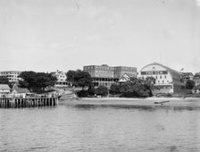 Forest City Landing and Gem Theatre, Peaks Island, Portland, Me., c1904. Creator: Unknown