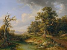 Forest excursion near Mödling, 1850. Creator: Josef Altenkopf