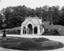 Forest Hills Cemetery, Boston, receiving tomb, between 1900 and 1906. Creator: Unknown