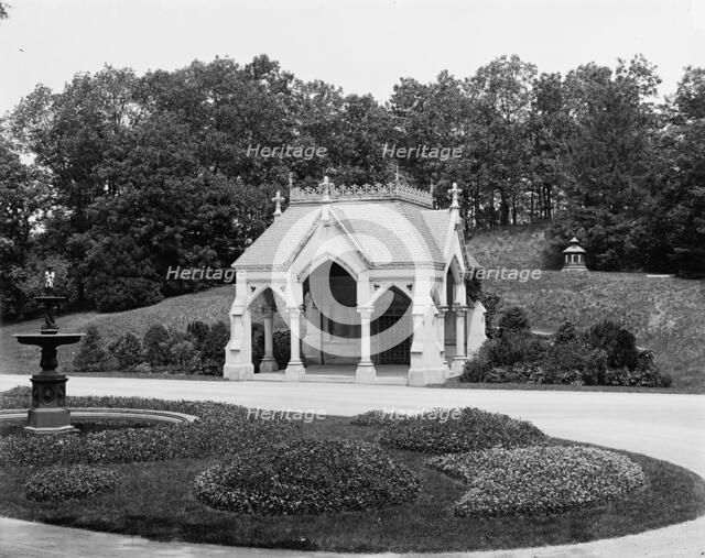 Forest Hills Cemetery, Boston, receiving tomb, between 1900 and 1906. Creator: Unknown.