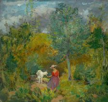 Forest in spring, 1923. Creator: Oldrich Blazicek