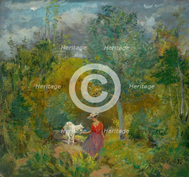 Forest in spring, 1923. Creator: Oldrich Blazicek.
