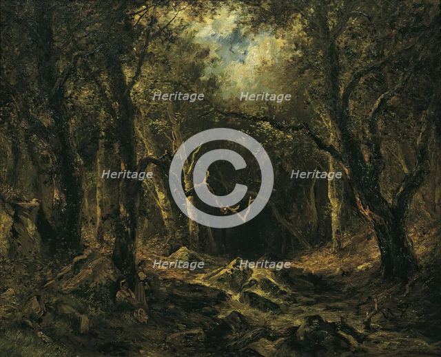 Forest interior, 1861. Creator: Narcisse Virgile Diaz de la Pena.