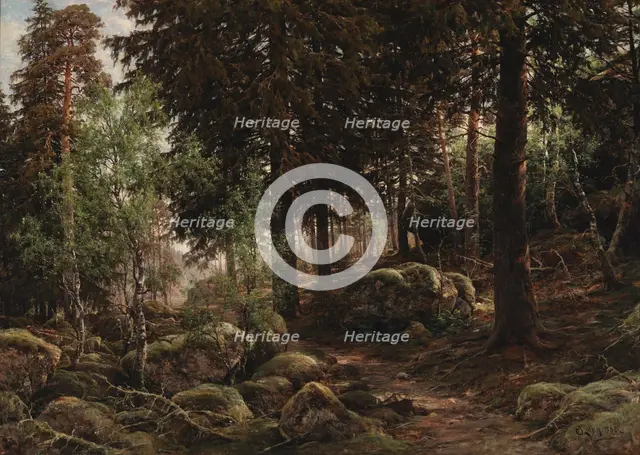 Forest Interior, 1882. Creator: Berndt Lindholm.