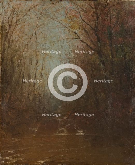 Forest Interior with Stream, ca. 1860-1870. Creator: John Frederick Kensett.