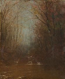 Forest Interior with Stream, ca. 1860-1870. Creator: John Frederick Kensett