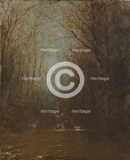 Forest Interior with Stream, ca. 1860-1870. Creator: John Frederick Kensett.