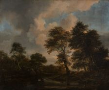Forest Lake with two Swans, c1660-1665. Creator: Jacob van Ruisdael