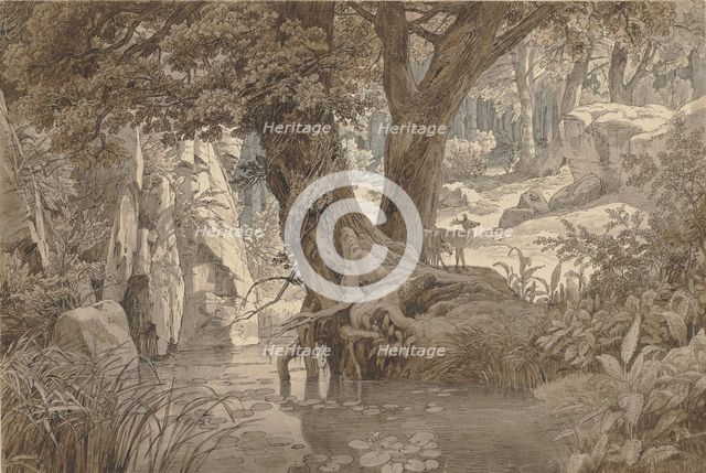 Forest landscape, 1832. Creator: Johann Wilhelm Schirmer.