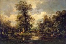 Forest Landscape, 1840. Creator: Jules Dupré