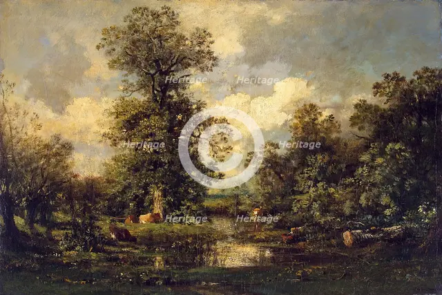 Forest Landscape, 1840. Creator: Jules Dupré.