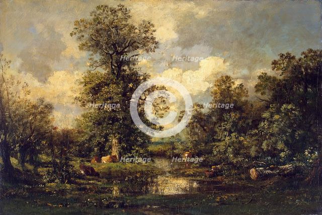 Forest Landscape, 1840. Creator: Jules Dupré.