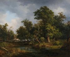 Forest landscape, 1841. Creator: Josef Feid