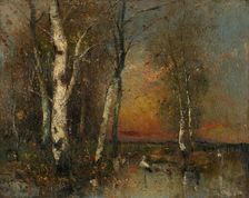 Forest landscape, 1880-1925. Creator: Béla Spányi