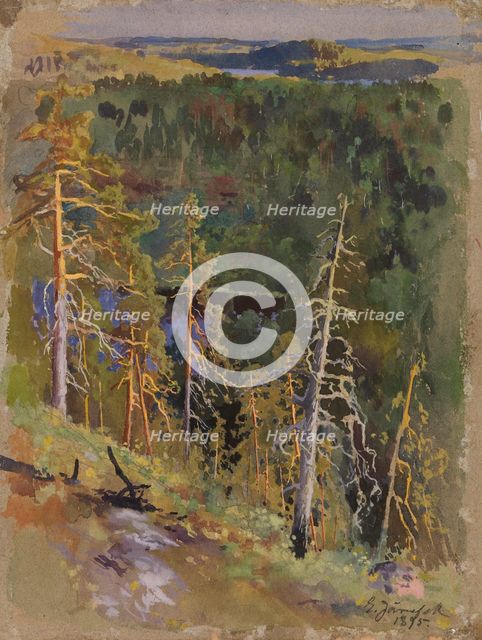 Forest Landscape, 1895. Creator: Eero Jarnefelt.