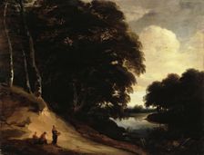 Forest Landscape with a River, 1650. Creator: Lodewijk de Vadder