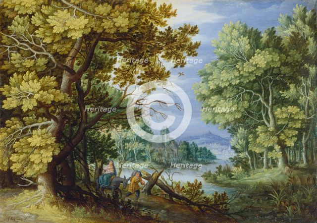 Forest Landscape with Flight into Egypt, c1600. Creator: Jan Brueghel the Elder.