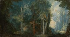 Forest Landscape with Hermitage, 1614. Creator: Pieter Stevens