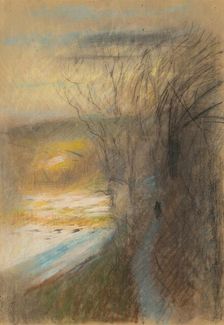 Forest landscape in autumn, 1875/1885. Creator: Ladislav Mednyanszky