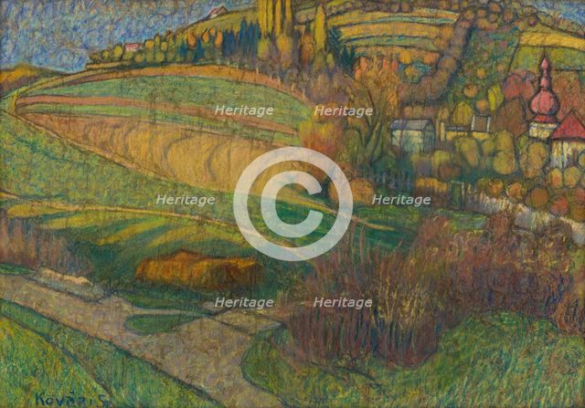 Forest landscape in autumn, 1909-1914. Creator: Konstantín Kövári-Kacmarik.