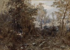 Forest Landscape near Näsijärvi; Unfinished, 1859-1860. Creator: Werner Holmberg