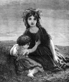 "Forest Leaves", by S. Anderson, in the Exhibition of the Society of British Artists, 1864. Creator: W. L. Thomas