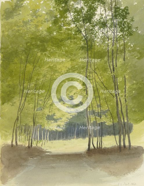 Forest path, 1863. Creator: Carl Theodor Reiffenstein.