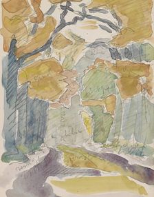 Forest path in autumn, c.1916. Creator: Reijer Stolk