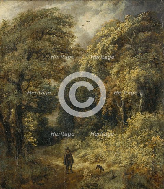 Forest Path with People Strolling, c1646. Creator: Jacob van Ruisdael.