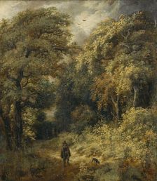 Forest Path with People Strolling, c1646. Creator: Jacob van Ruisdael