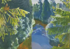 Forest River, 1929. Artist: Rylov, Arkadi Alexandrovich (1870-1939)