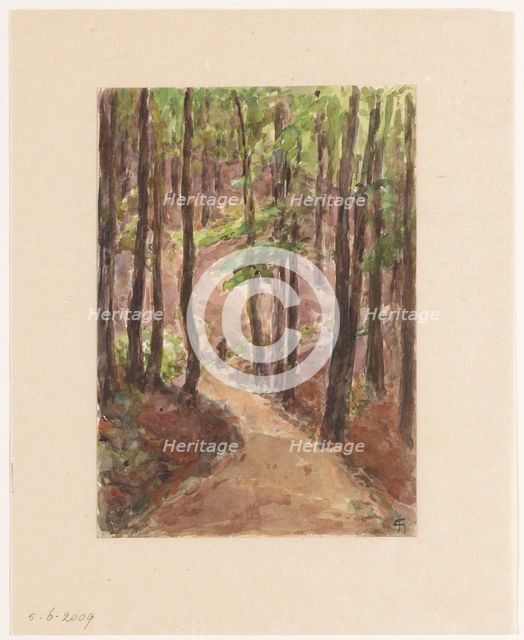 Forest road through the hills at Baden-Baden, 1907. Creator: Carel Nicolaas Storm.