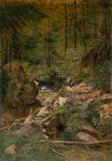 Forest stream, 1900. Creator: Eduard Majsch