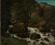 Forest Stream, Jura, 1860s. Creator: Courbet, Gustave (1819-1877)