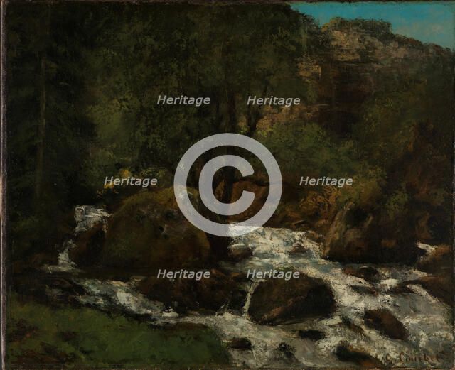 Forest Stream, Jura, 1860s. Creator: Courbet, Gustave (1819-1877).